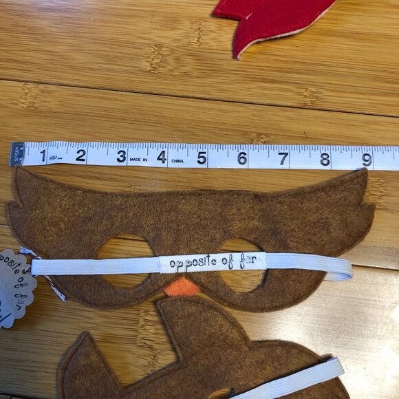 5 Woodland Animals Handmade Soft Felt Children's Masks Halloween Lot Costume - Picture 10 of 11